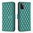 Leather Case Stands Flip Cover Holder B11F for Samsung Galaxy A41 Green