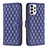 Leather Case Stands Flip Cover Holder B11F for Samsung Galaxy A73 5G Blue