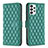 Leather Case Stands Flip Cover Holder B11F for Samsung Galaxy A73 5G Green