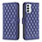 Leather Case Stands Flip Cover Holder B11F for Samsung Galaxy F23 5G Blue