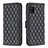 Leather Case Stands Flip Cover Holder B11F for Samsung Galaxy M02s Black