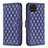 Leather Case Stands Flip Cover Holder B11F for Samsung Galaxy M12 Blue