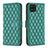 Leather Case Stands Flip Cover Holder B11F for Samsung Galaxy M12 Green