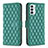 Leather Case Stands Flip Cover Holder B11F for Samsung Galaxy M23 5G Green