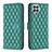 Leather Case Stands Flip Cover Holder B11F for Samsung Galaxy M33 5G Green