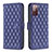 Leather Case Stands Flip Cover Holder B11F for Samsung Galaxy S20 Lite 5G Blue