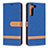 Leather Case Stands Flip Cover Holder B11F for Samsung Galaxy S21 5G Blue