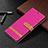 Leather Case Stands Flip Cover Holder B11F for Samsung Galaxy S23 Ultra 5G Hot Pink