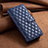 Leather Case Stands Flip Cover Holder B11F for Samsung Galaxy Z Fold3 5G Blue