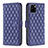 Leather Case Stands Flip Cover Holder B11F for Vivo Y10 t1 Blue