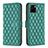 Leather Case Stands Flip Cover Holder B11F for Vivo Y32t Green