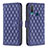 Leather Case Stands Flip Cover Holder B11F for Vivo Y3s Blue