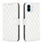 Leather Case Stands Flip Cover Holder B11F for Xiaomi Poco C50 White