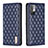 Leather Case Stands Flip Cover Holder B11F for Xiaomi POCO M3 Pro 5G Blue