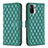 Leather Case Stands Flip Cover Holder B11F for Xiaomi Poco M5S Green