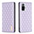 Leather Case Stands Flip Cover Holder B11F for Xiaomi Redmi Note 10 Pro 4G Purple