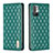 Leather Case Stands Flip Cover Holder B11F for Xiaomi Redmi Note 10T 5G Green