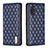 Leather Case Stands Flip Cover Holder B11F for Xiaomi Redmi Note 11 4G (2022) Blue