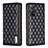 Leather Case Stands Flip Cover Holder B11F for Xiaomi Redmi Note 11 Pro 4G Black