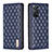 Leather Case Stands Flip Cover Holder B11F for Xiaomi Redmi Note 11 Pro 4G Blue