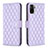 Leather Case Stands Flip Cover Holder B11F for Xiaomi Redmi Note 11 SE India 4G Purple