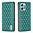 Leather Case Stands Flip Cover Holder B11F for Xiaomi Redmi Note 12 4G Green