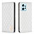 Leather Case Stands Flip Cover Holder B11F for Xiaomi Redmi Note 12 4G White