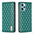 Leather Case Stands Flip Cover Holder B11F for Xiaomi Redmi Note 12 Turbo 5G Green