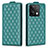 Leather Case Stands Flip Cover Holder B11F for Xiaomi Redmi Note 13 5G Green