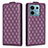 Leather Case Stands Flip Cover Holder B11F for Xiaomi Redmi Note 13 Pro 5G Purple