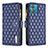 Leather Case Stands Flip Cover Holder B12F for Motorola Moto Edge 40 Neo 5G Blue