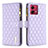 Leather Case Stands Flip Cover Holder B12F for Motorola Moto G84 5G Purple