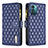 Leather Case Stands Flip Cover Holder B12F for Nokia G11 Blue