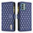 Leather Case Stands Flip Cover Holder B12F for Nokia G22 Blue