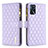 Leather Case Stands Flip Cover Holder B12F for Oppo A16 Purple