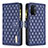 Leather Case Stands Flip Cover Holder B12F for Oppo A54 5G Blue