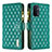 Leather Case Stands Flip Cover Holder B12F for Oppo A54 5G Green