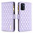 Leather Case Stands Flip Cover Holder B12F for Oppo A54 5G Purple