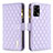 Leather Case Stands Flip Cover Holder B12F for Oppo A74 4G Purple