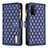 Leather Case Stands Flip Cover Holder B12F for Oppo A74 5G Blue