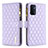 Leather Case Stands Flip Cover Holder B12F for Oppo A74 5G Purple