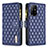 Leather Case Stands Flip Cover Holder B12F for Oppo A94 5G Blue