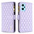 Leather Case Stands Flip Cover Holder B12F for Oppo A96 4G Purple