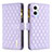 Leather Case Stands Flip Cover Holder B12F for Oppo A96 5G Purple