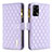 Leather Case Stands Flip Cover Holder B12F for Oppo F19 Purple