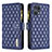 Leather Case Stands Flip Cover Holder B12F for Oppo Find X5 Pro 5G Blue