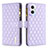 Leather Case Stands Flip Cover Holder B12F for Oppo Reno7 Z 5G Purple