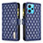 Leather Case Stands Flip Cover Holder B12F for Realme 9 4G Blue