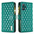 Leather Case Stands Flip Cover Holder B12F for Realme 9 5G Green