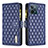 Leather Case Stands Flip Cover Holder B12F for Realme C31 Blue